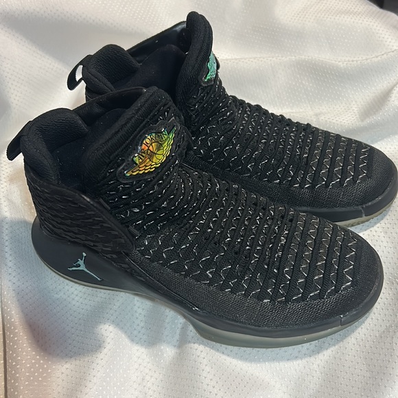 Nike Air Jordan XXXII Black Cat AA1254-003 MID Top Sneaker Youth Sz 4.5 Women 7 - Picture 1 of 10